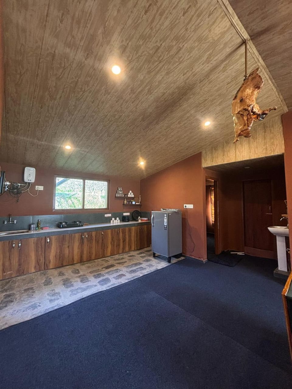 Kitchen or kitchenette, oven
