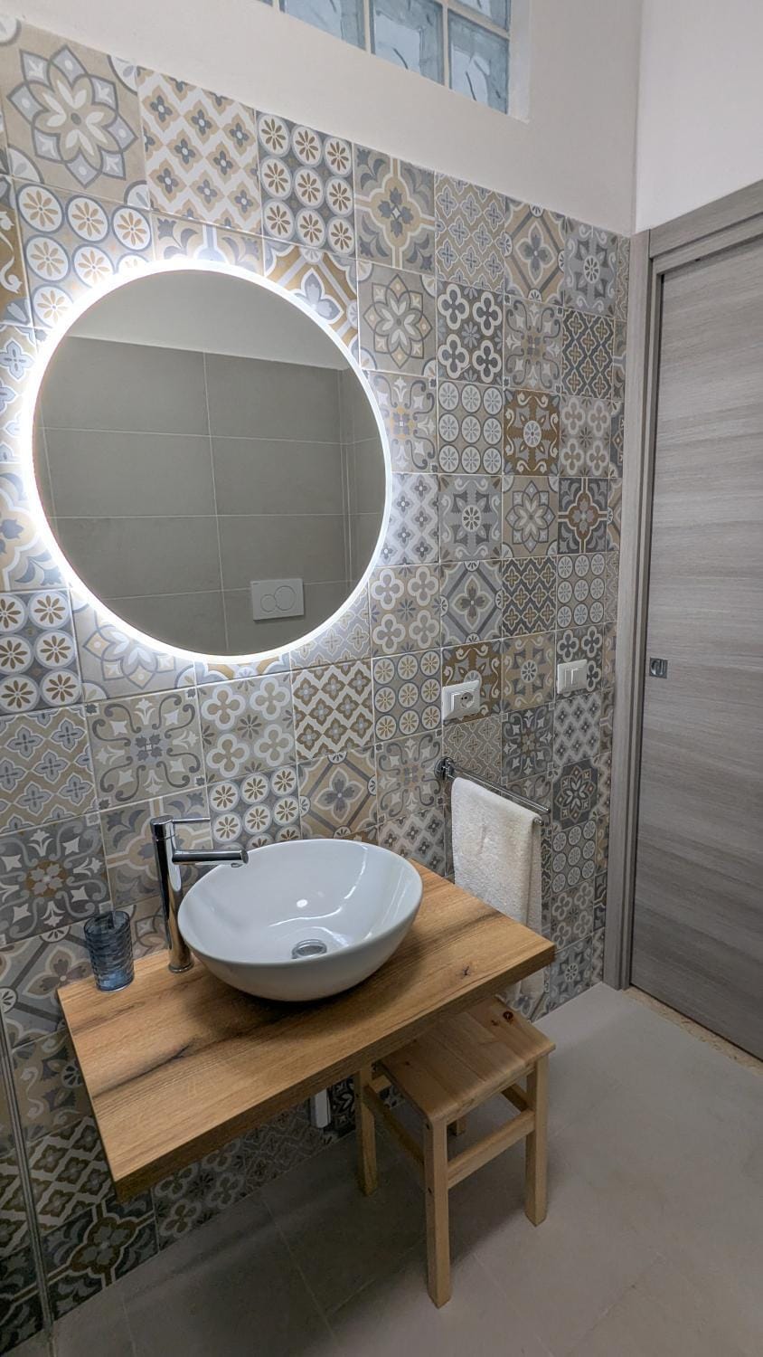 Bathroom, towels