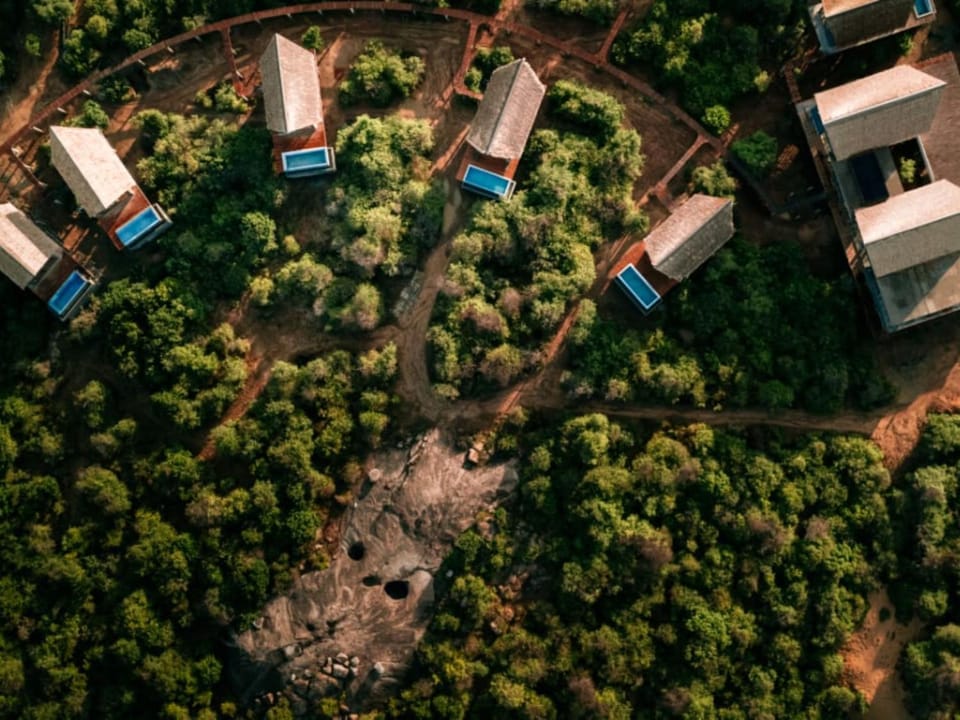 Property building, Natural landscape, Bird's eye view
