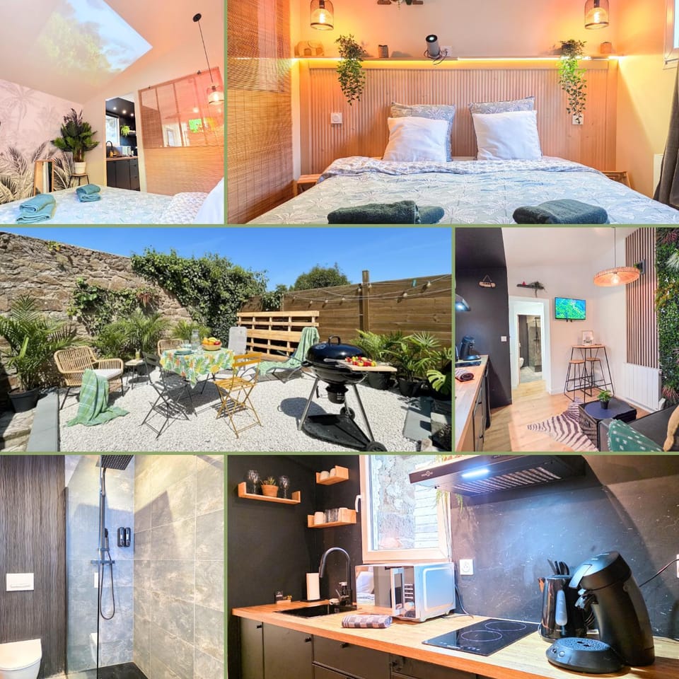 L'Évasion Tropicale, Queen Size, Jardin & Gare Apartment in Brittany