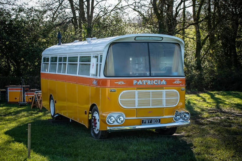 Patricia the Maltese Bus at Field of Dreams Apartment in South Derbyshire District