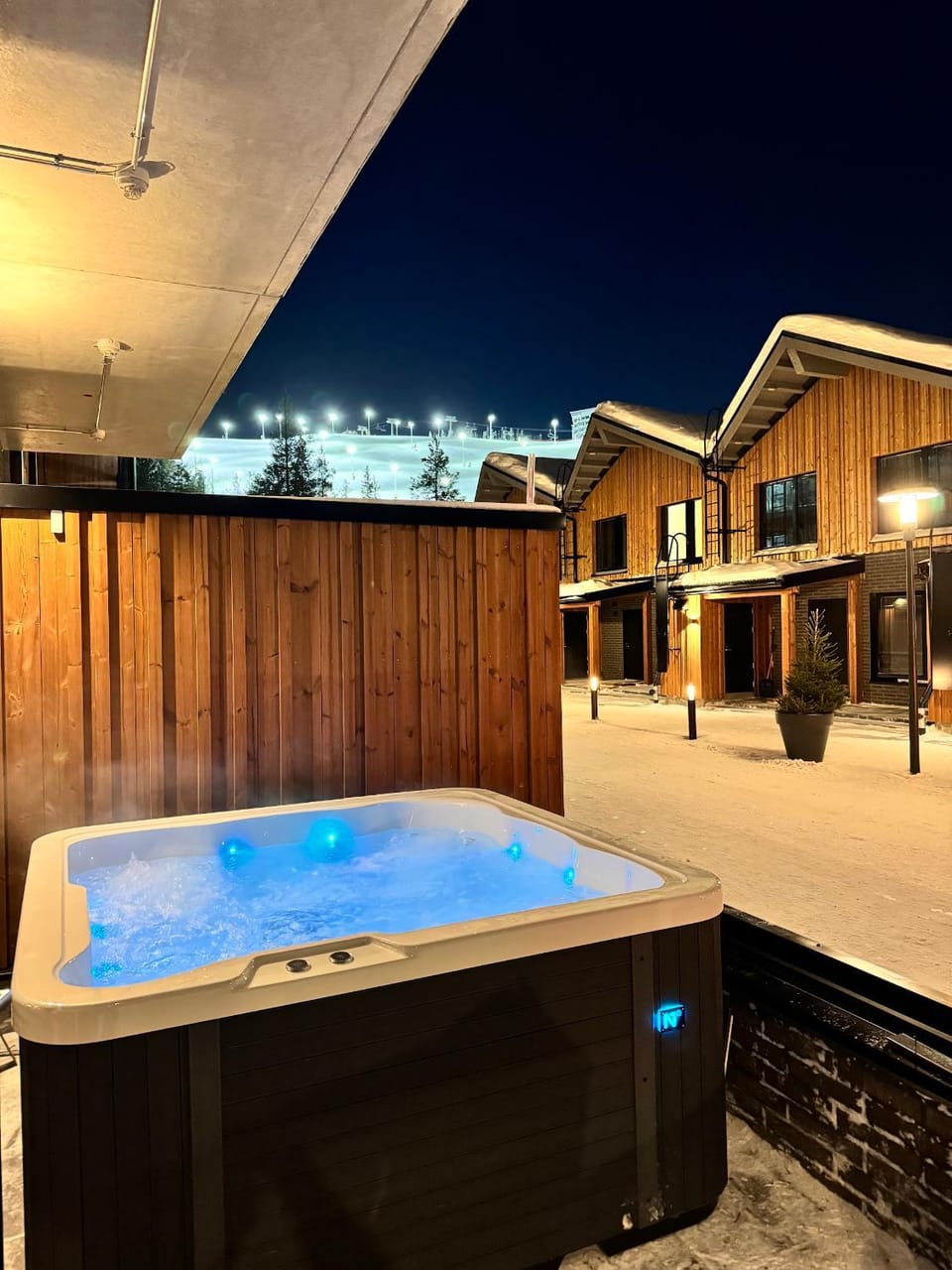 Night, Winter, Hot Tub, Hot Tub