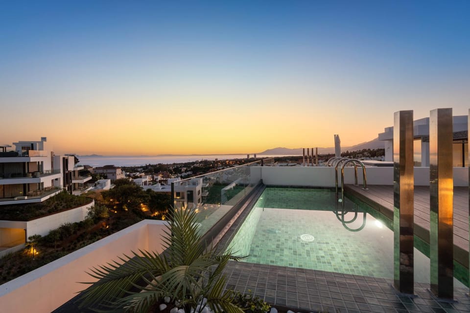 Sea view, Swimming pool, Swimming pool, Sunset