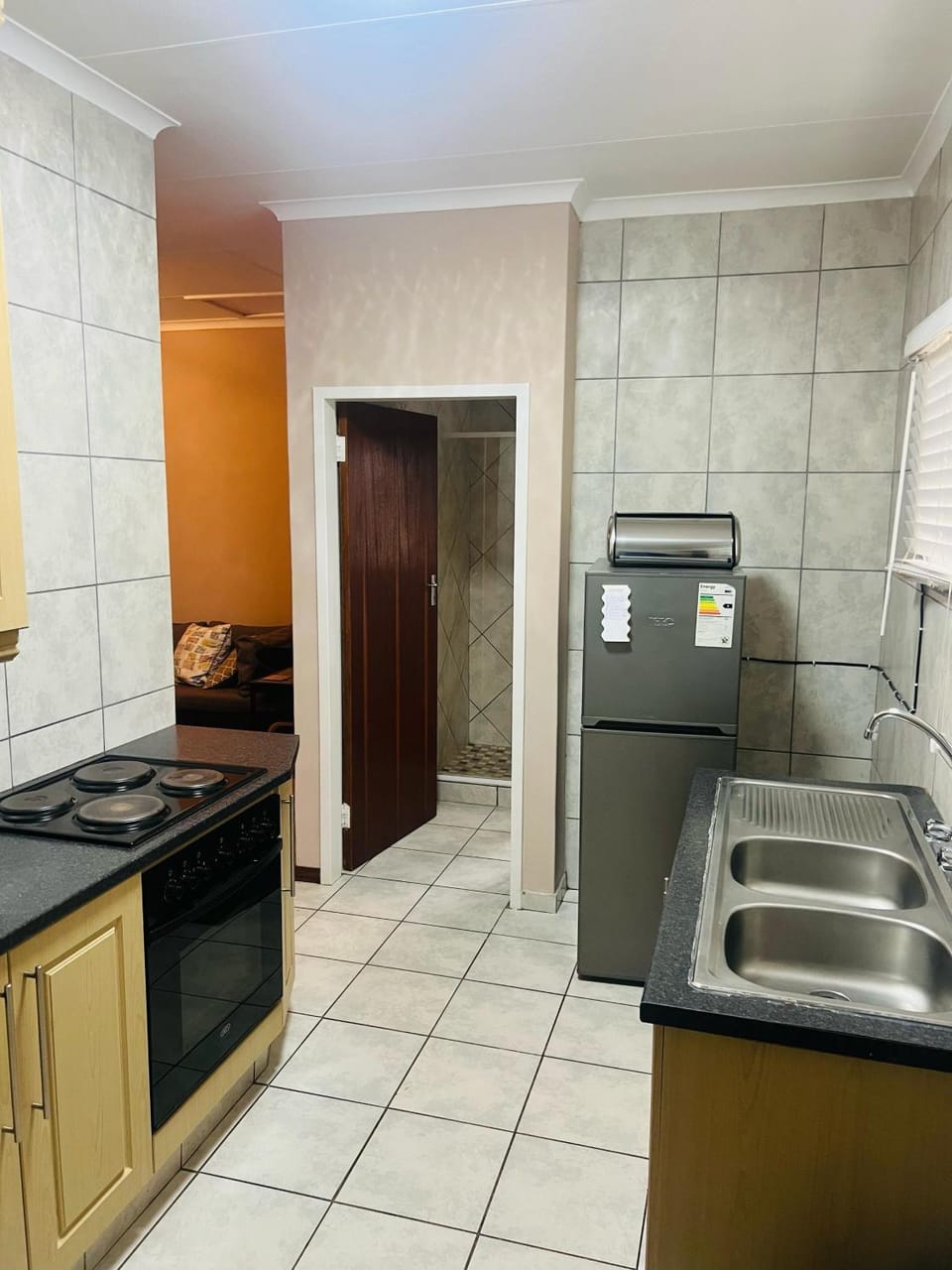 Kitchen or kitchenette, oven, stove