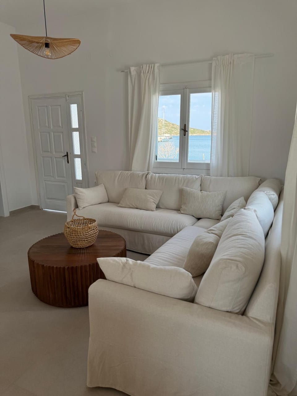 Natural landscape, Living room, Seating area, Sea view