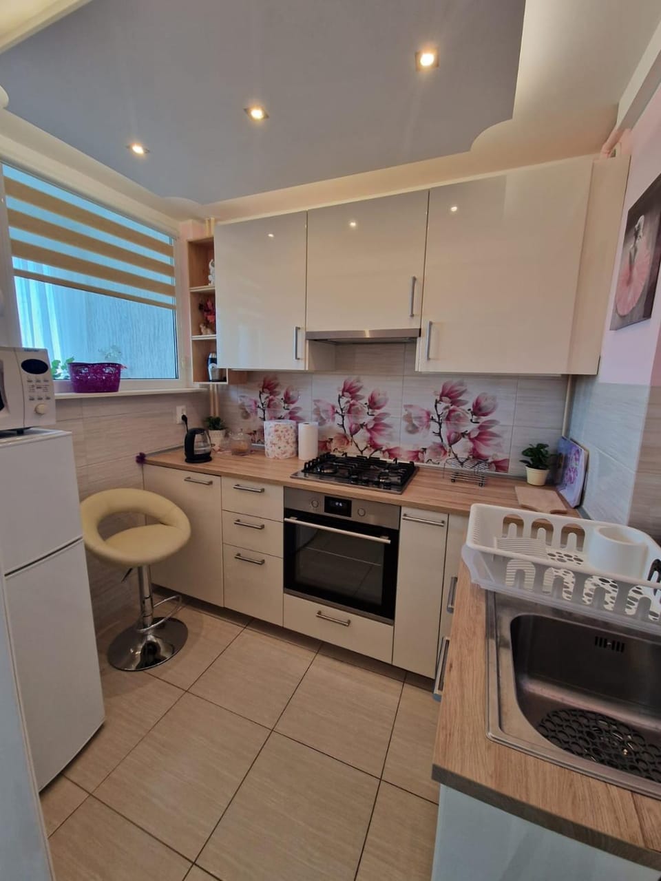 Kitchen or kitchenette, dishwasher, stove
