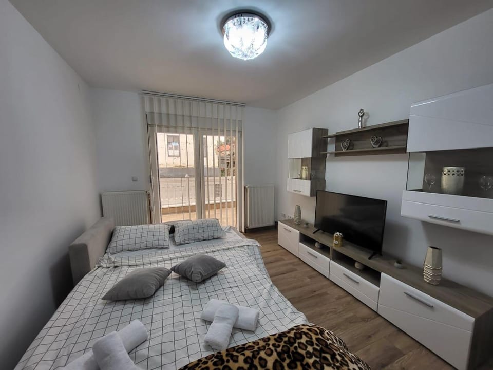 Bed, TV and multimedia, Living room, Photo of the whole room, Bedroom