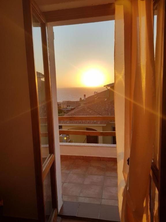 Natural landscape, View (from property/room), Balcony/Terrace, Sea view, Sunset