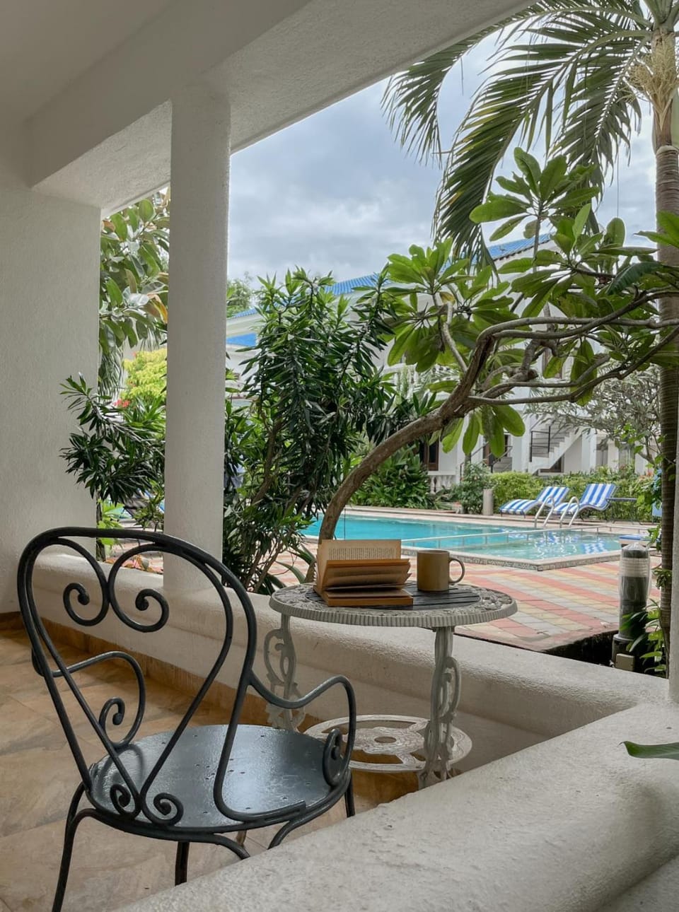 Patio, Pool view