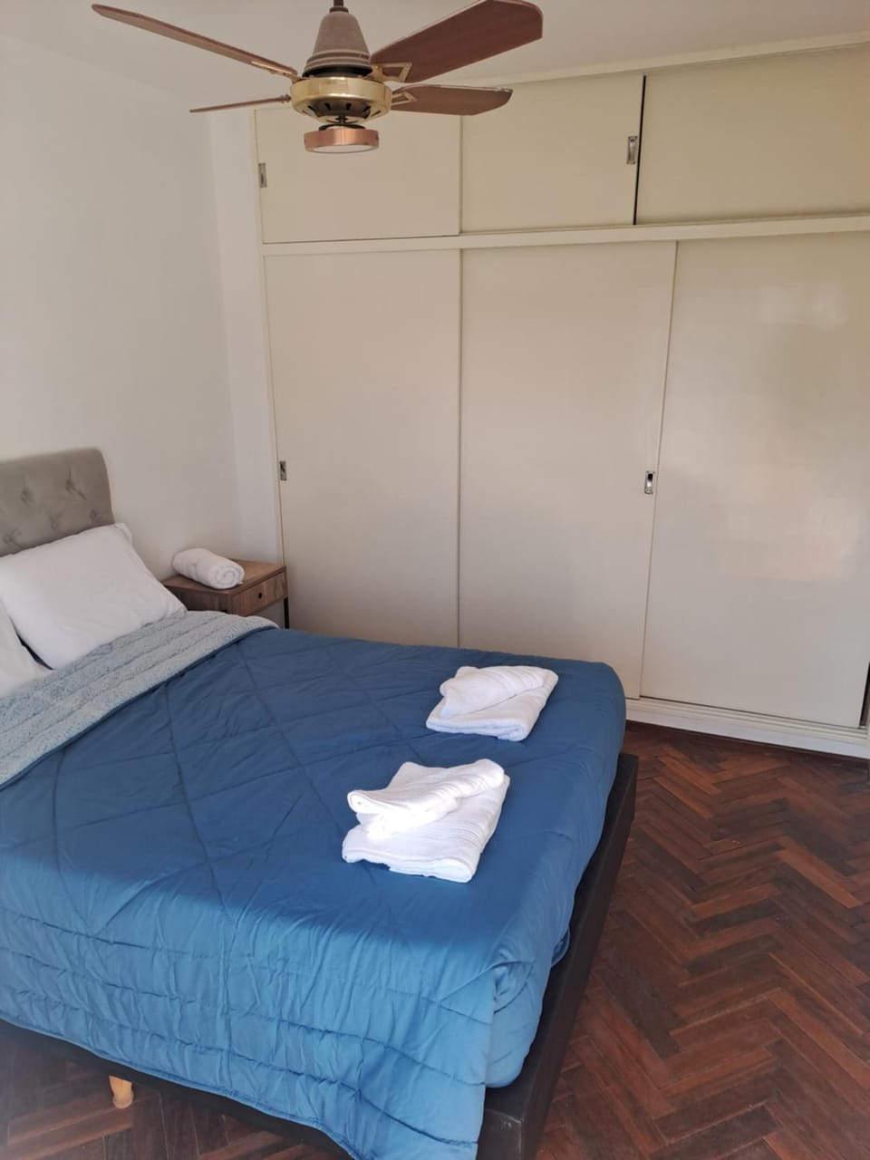 Bed, Photo of the whole room, Bedroom, towels, wardrobe
