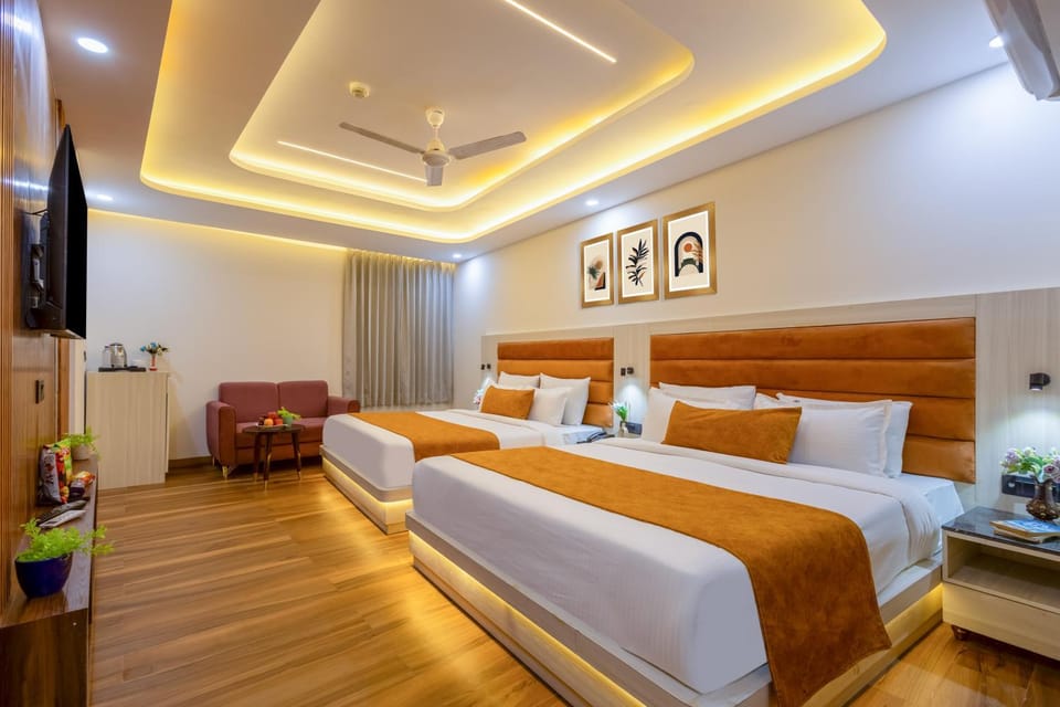 Bed, Coffee/tea facilities, View (from property/room), View (from property/room), Bedroom, Family