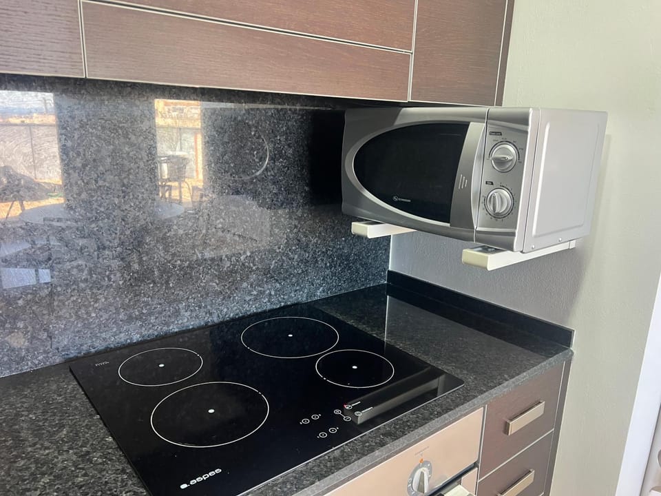 Kitchen or kitchenette, stove, toaster