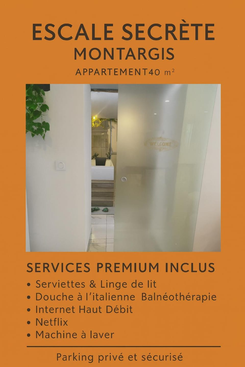 Escale secrète Montargis Jacuzzi Terrasse Parking gratuit Apartment in Centre-Val de Loire