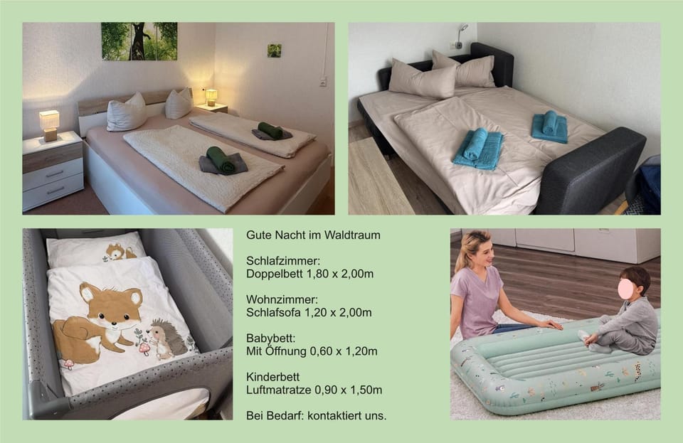 Waldtraum Schwimmbad Sauna Kinderbett wandern Apartment in Goslar