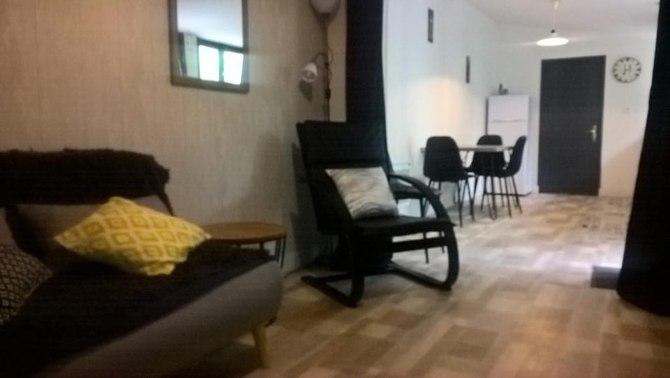 Bed, Living room, Dining area