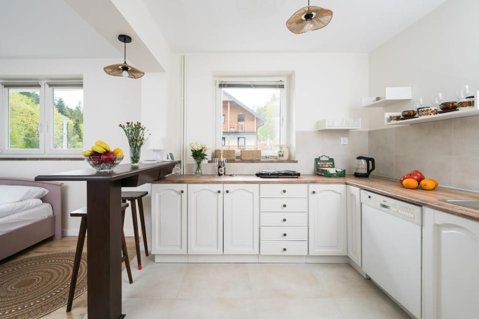 Kitchen or kitchenette, Dining area, stove