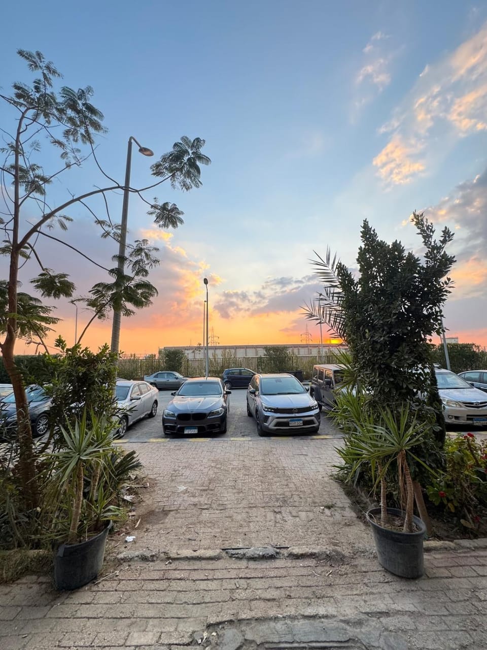 Natural landscape, Sunset, Parking