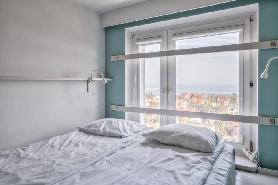 Bed, Bedroom, Sea view