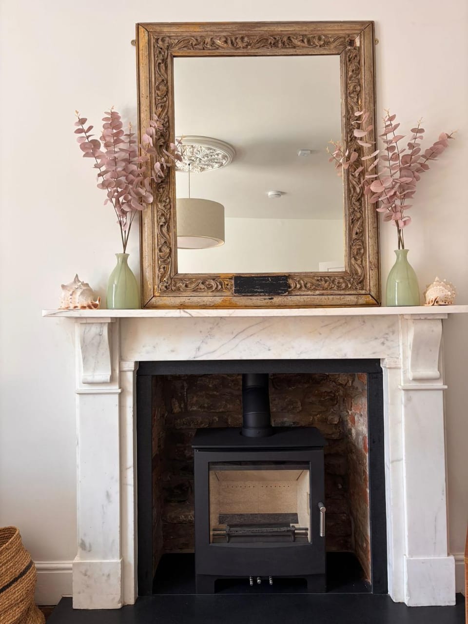 Living room, fireplace