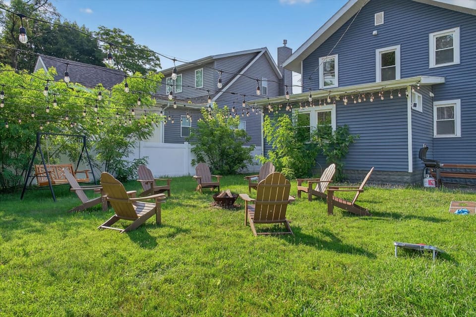 Spring, Natural landscape, Garden, Evening entertainment, Garden view, sunbed