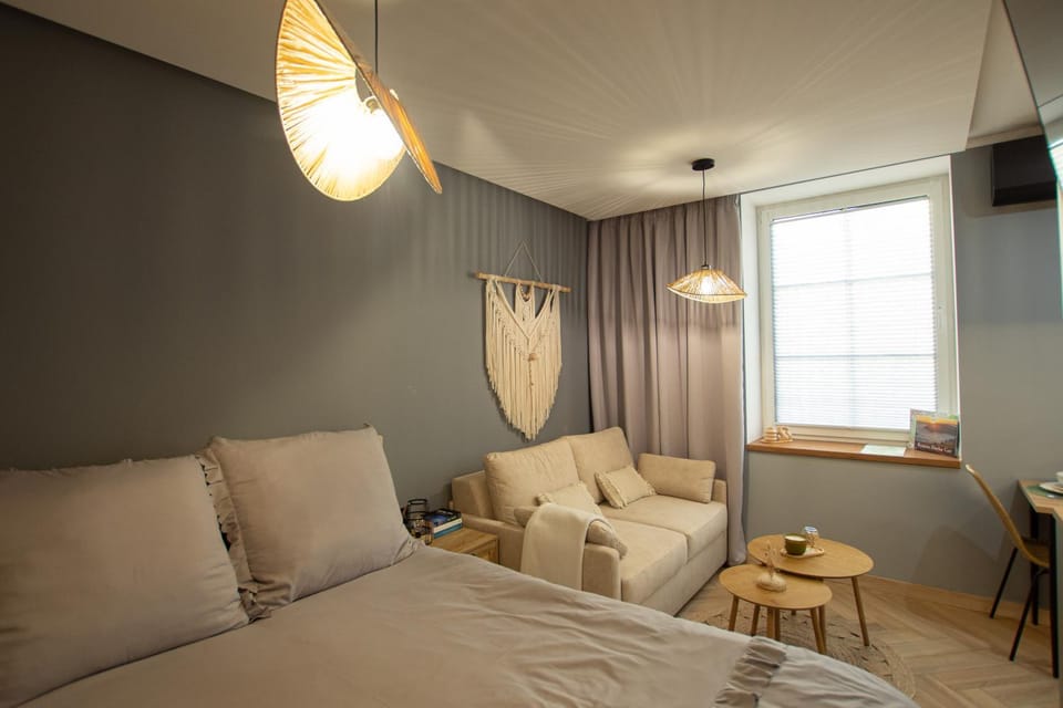 Bed, Living room, Photo of the whole room, Seating area, Bedroom