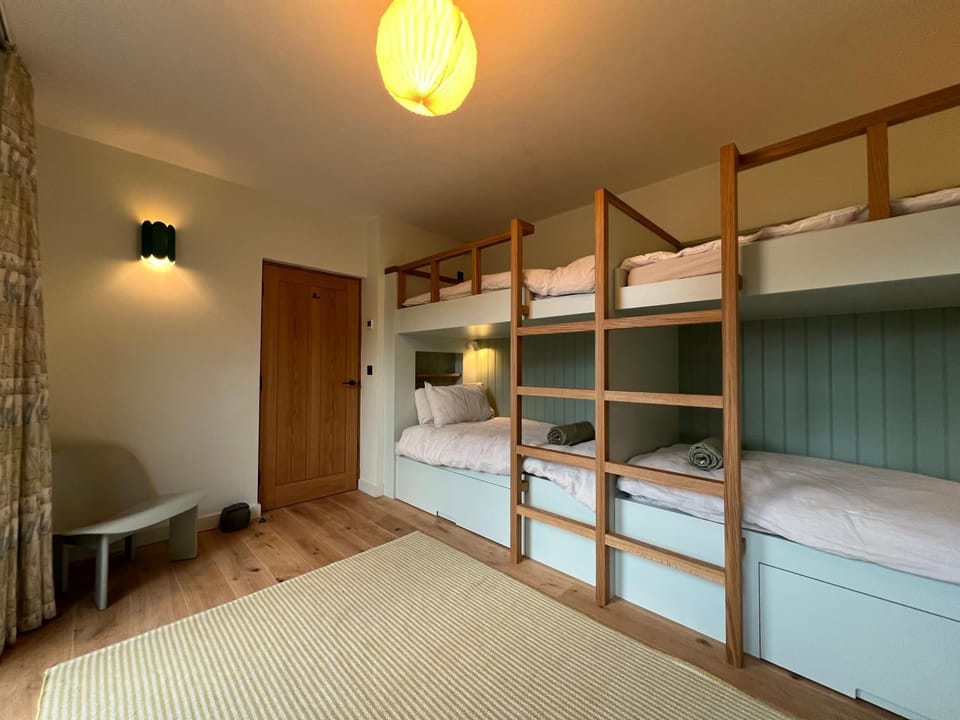 Bed, Photo of the whole room, Bedroom, bunk bed, wardrobe