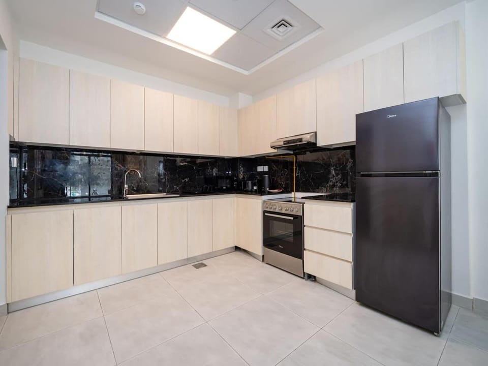 Kitchen or kitchenette, oven, stove, toaster