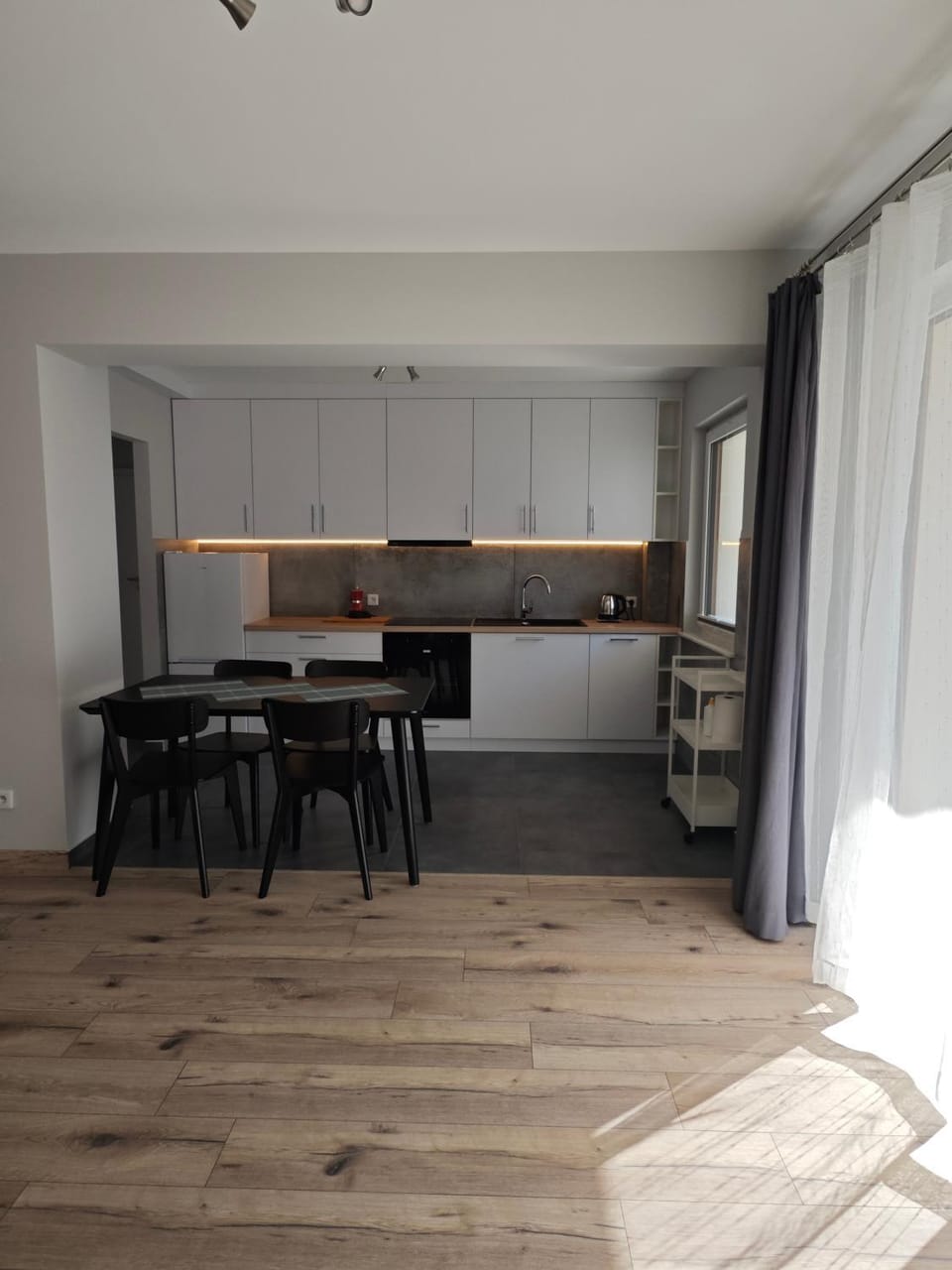 Kitchen or kitchenette, Living room, Dining area