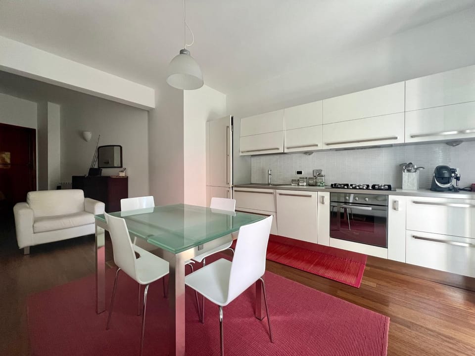 Kitchen or kitchenette, Living room, Dining area, dishwasher, stove