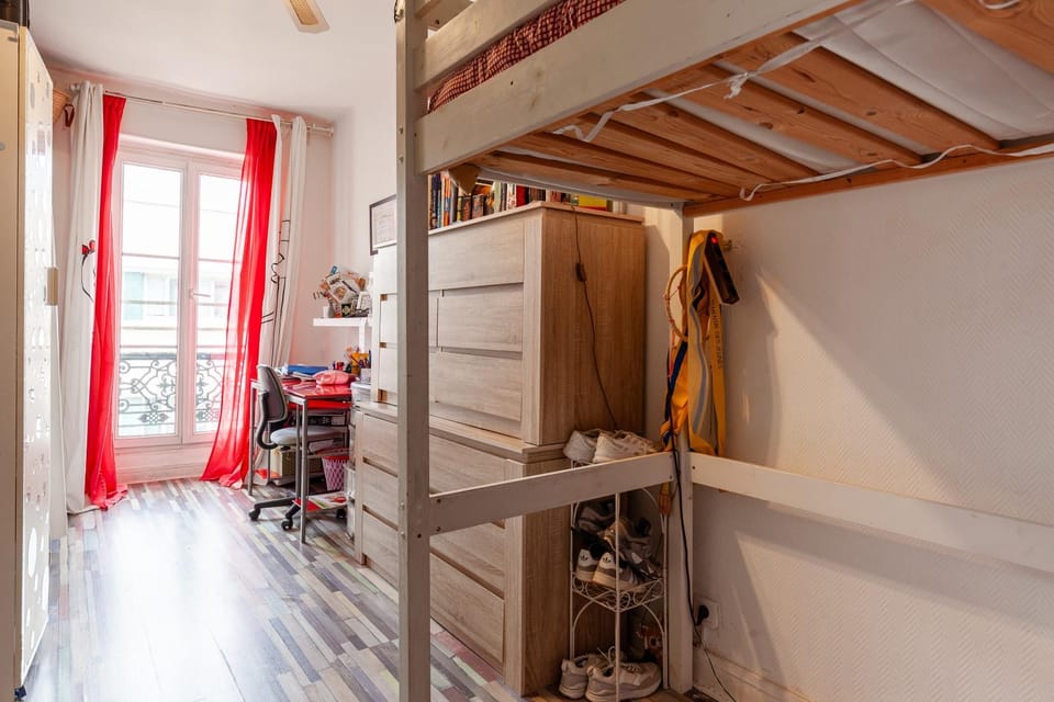 Property building, Living room, Bedroom