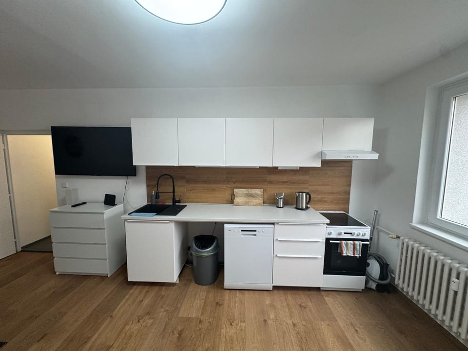 Coffee/tea facilities, Kitchen or kitchenette, dishwasher, stove
