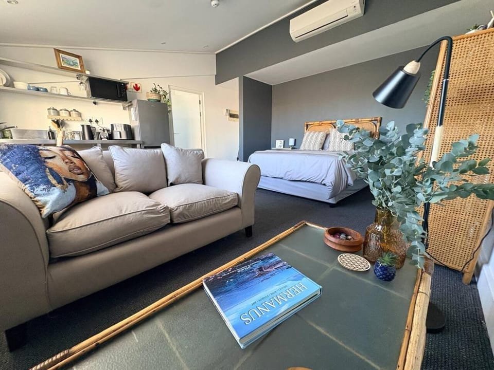 Bed, Kitchen or kitchenette, Living room, Photo of the whole room, Seating area, air conditioner