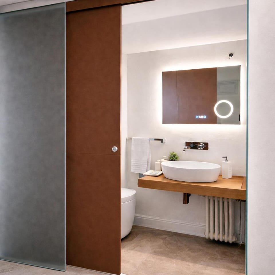 Bathroom, towels