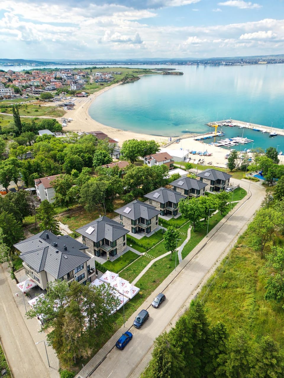 Property building, Bird's eye view, Beach, Sea view