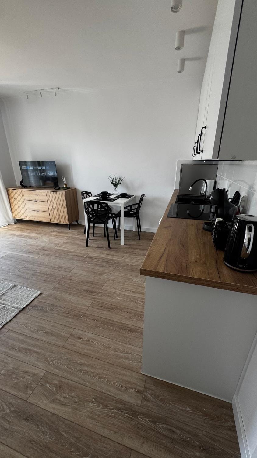 Coffee/tea facilities, Kitchen or kitchenette, Dining area, pet friendly, stove