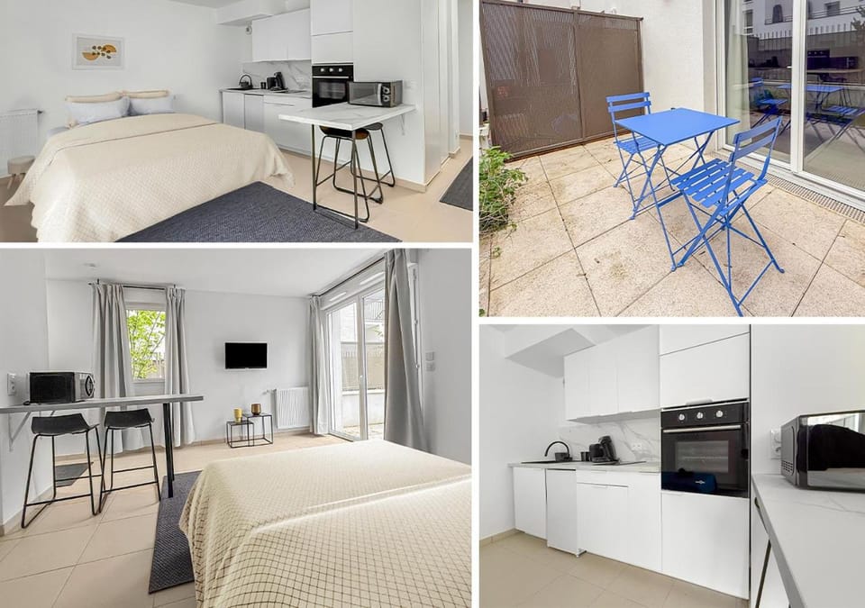 Bed, Living room, Dining area