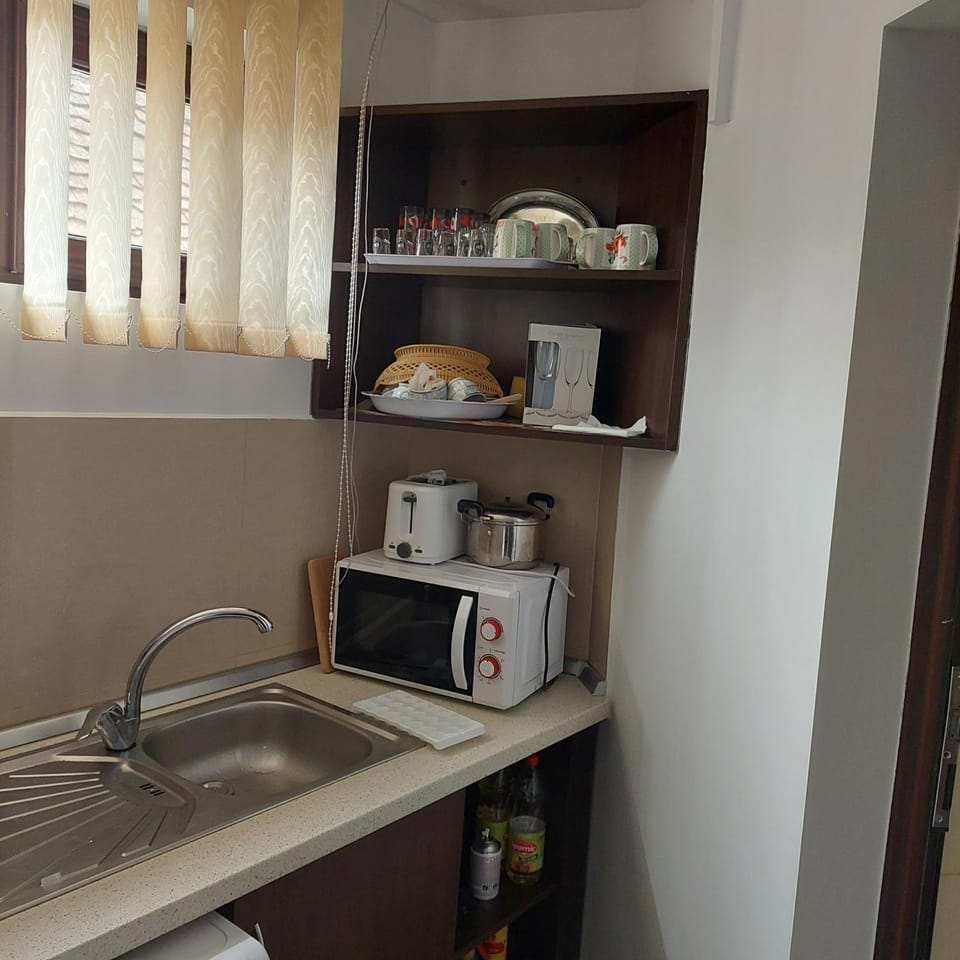 Kitchen or kitchenette, toaster