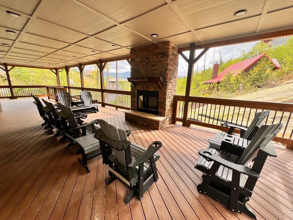 Patio, fireplace