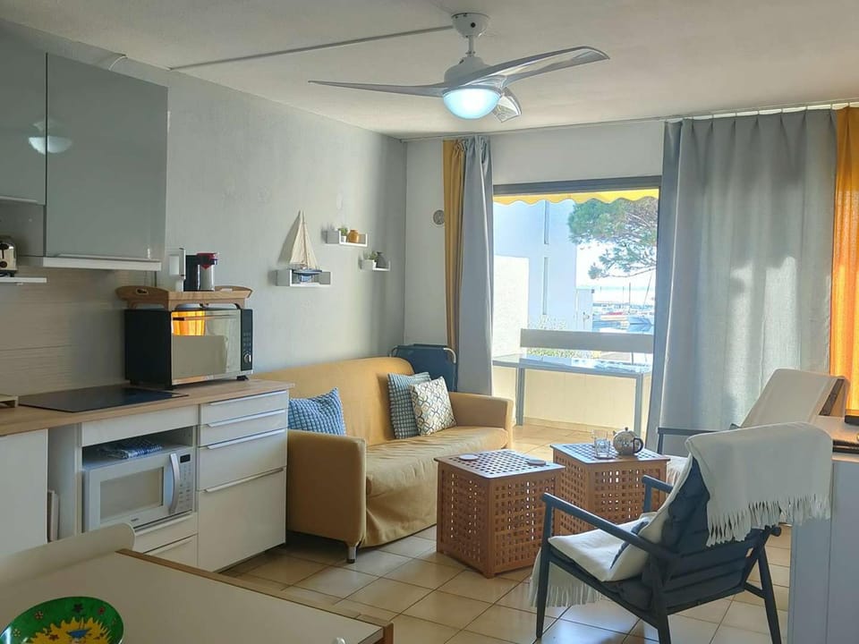 Appartement T2 avec balcon vue port et accès piscine - FR-1-195-116 Apartment in Le Barcarès