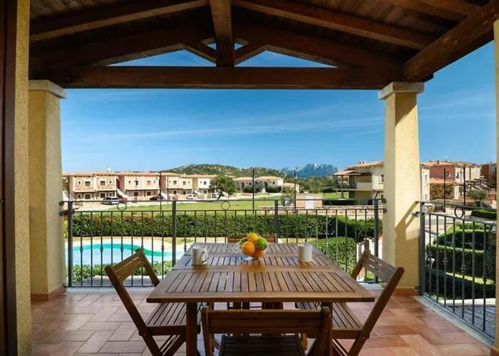 Property building, Patio, Day, Natural landscape, View (from property/room), Balcony/Terrace, Dining area, Pool view, Swimming pool