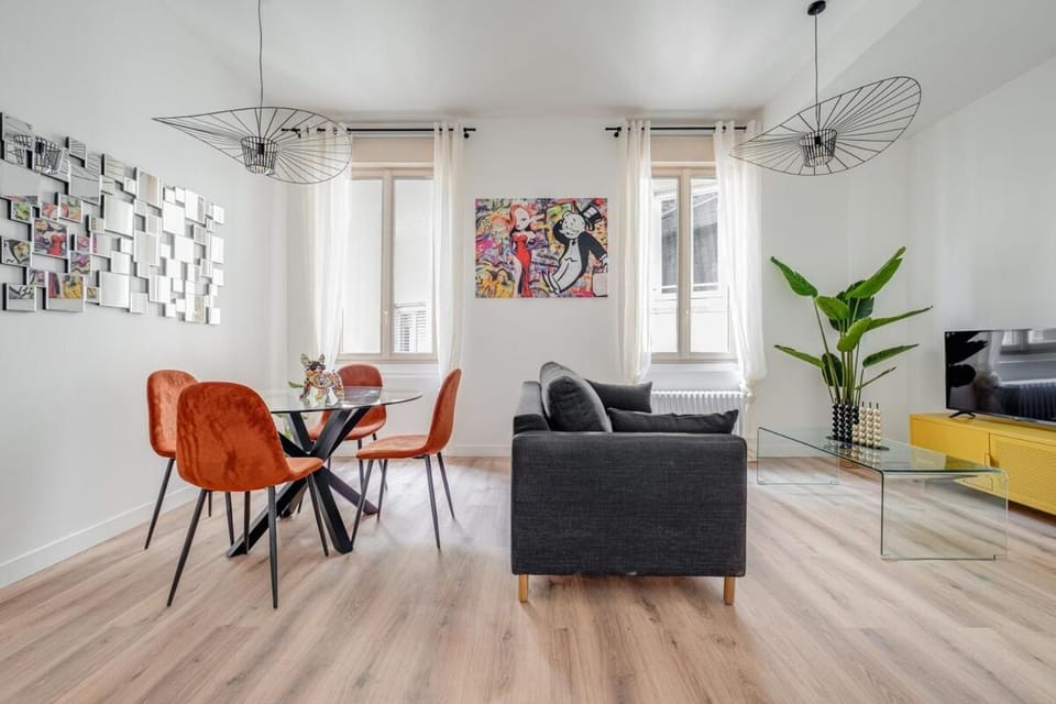 Appartement lumineux 4 personnes avec salle de sport, Centre Pop Apartment in Saint-Étienne