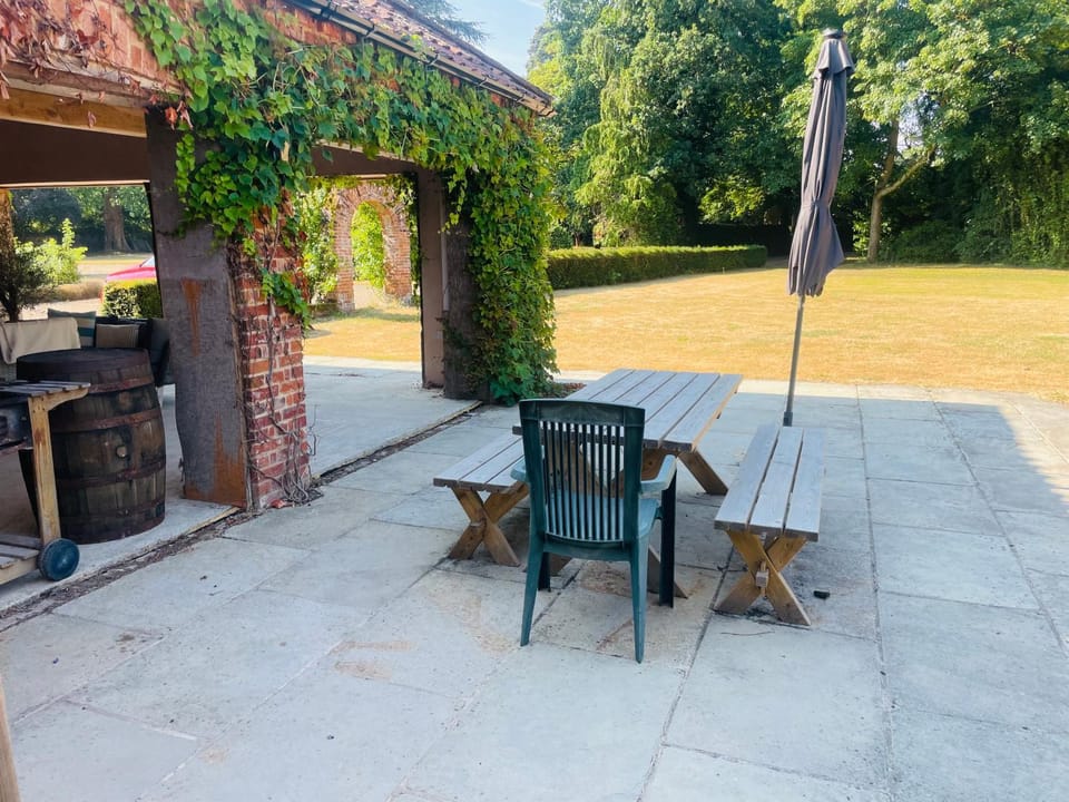 Patio, Dining area, Garden view