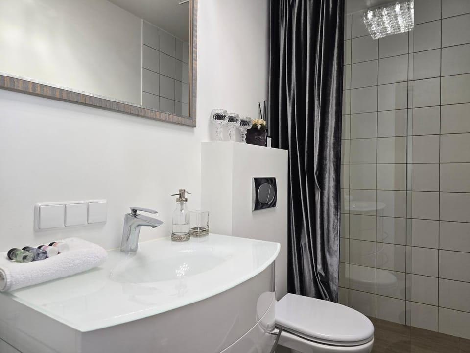 Shower, Toilet, Bathroom, towels