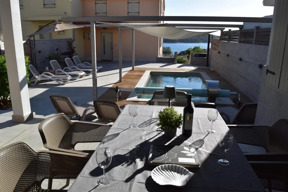 View (from property/room), Seating area, Swimming pool