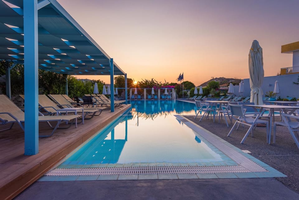 Swimming pool, Sunset