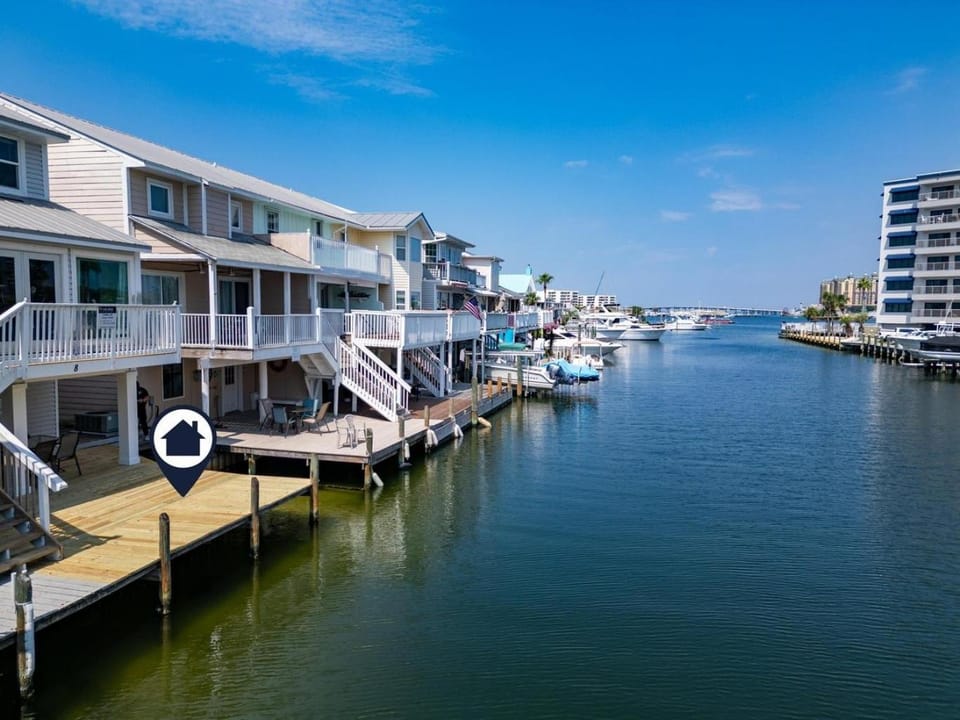 Canal Place Unit 8 harbor views with boat dock House in Destin