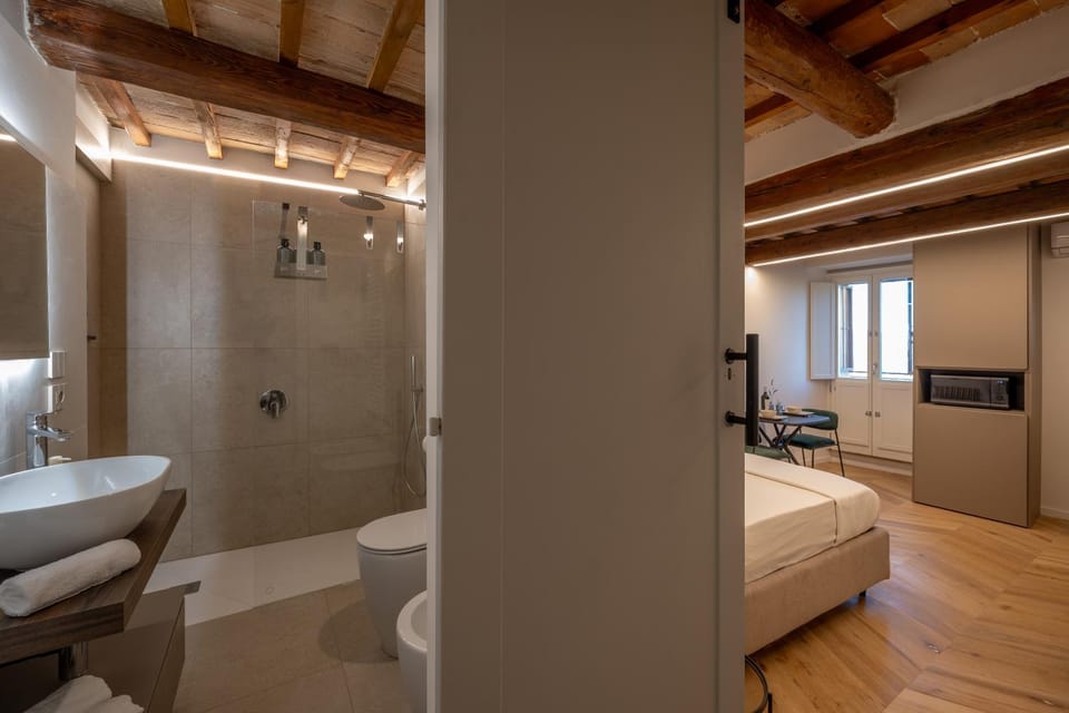 Toilet, Bathroom, Photo of the whole room, bidet, hair dryier, internet, towels
