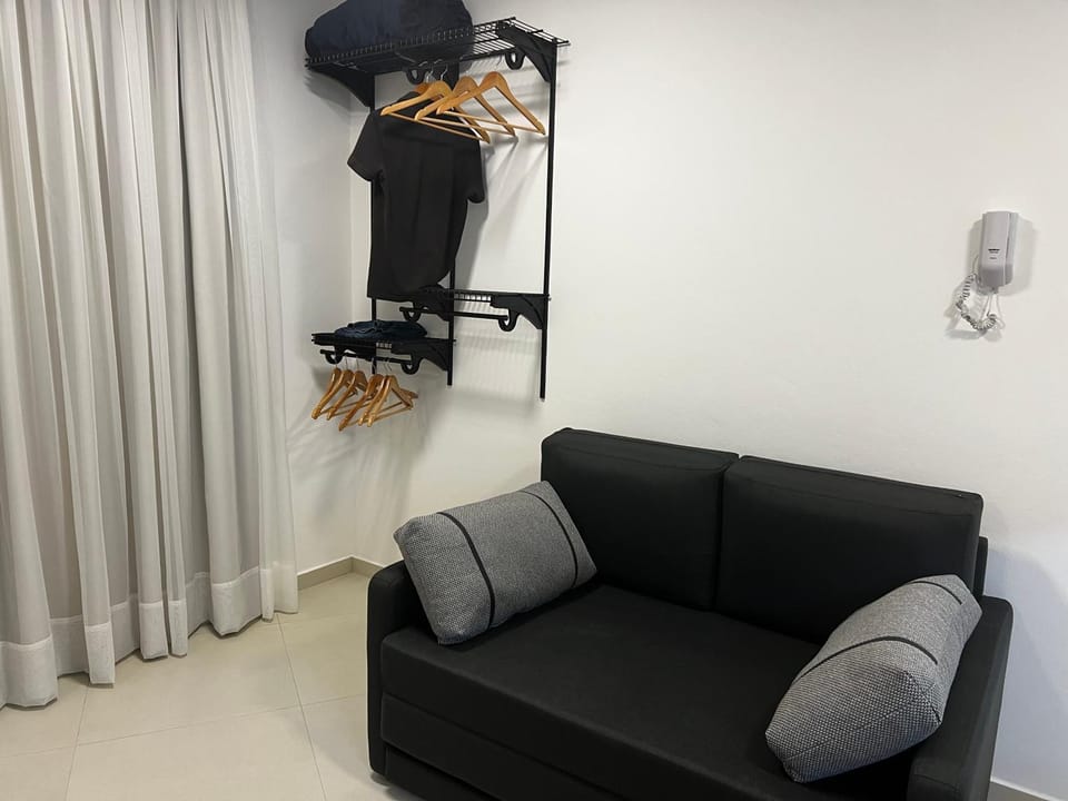 Seating area, wardrobe