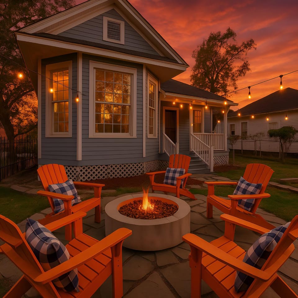 Entire House 10 min from Downtown with Fire Pit and Outdoor Theater House in Houston