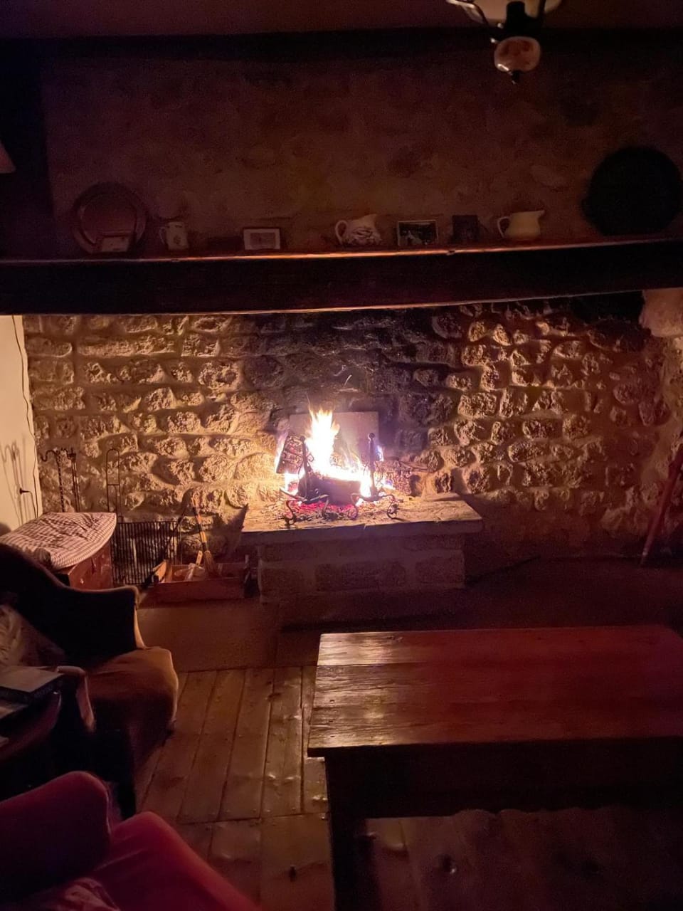 Living room, fireplace